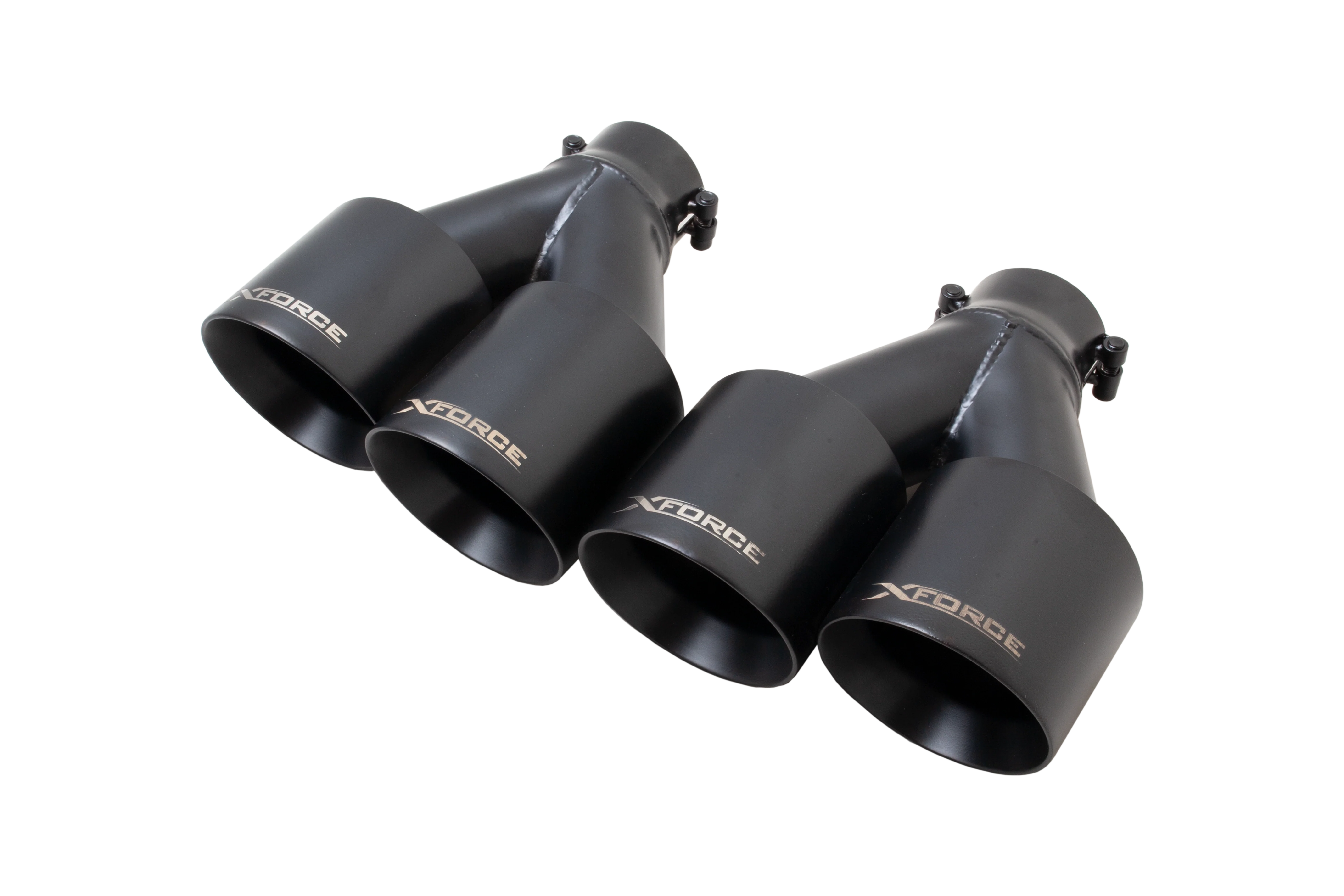 XForce | Matte Black Quad 4" Exhaust Tips | Kia Cerato GT Sedan BD 2018–2026 | ESKC22BLKTIPS