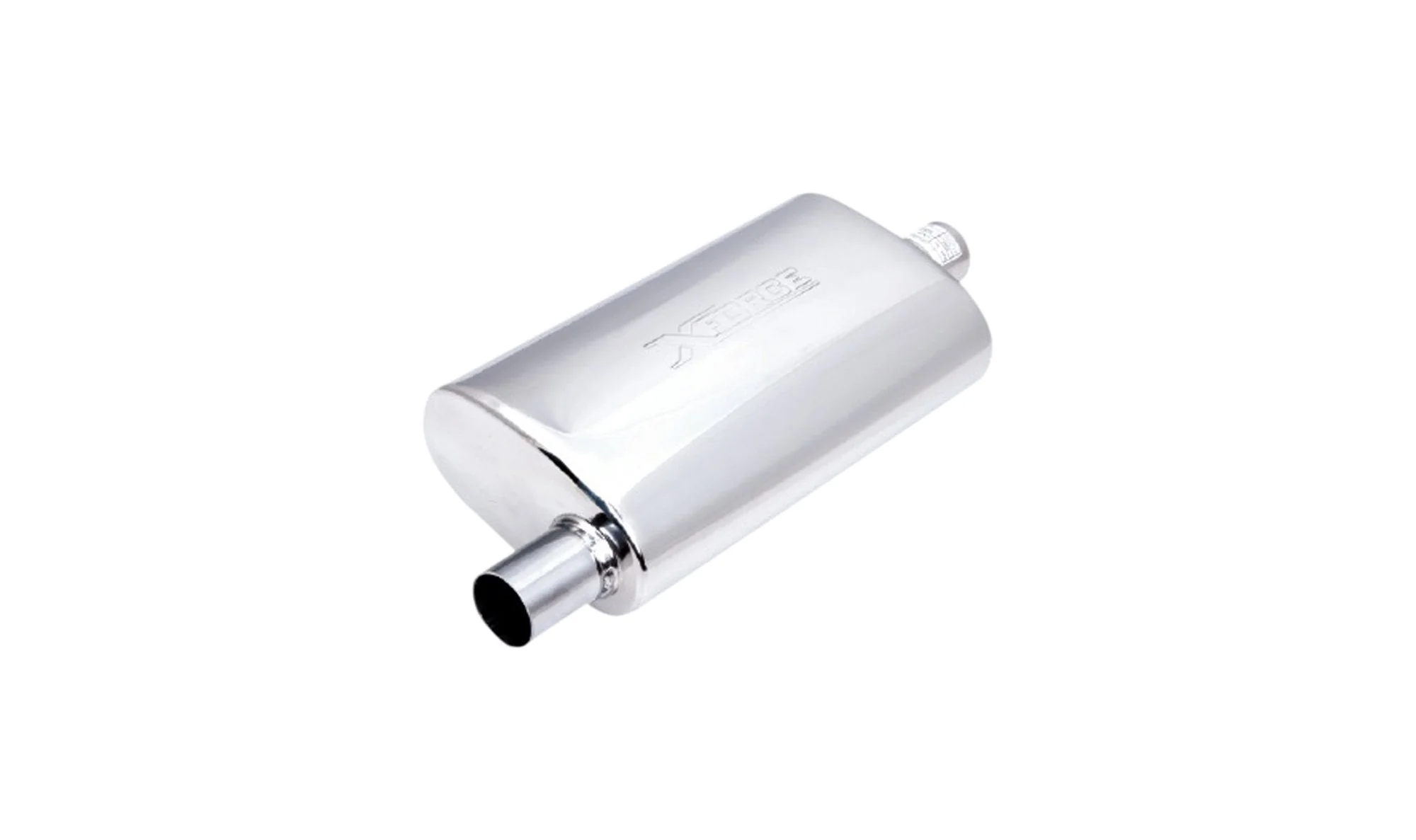 XForce | 2.25" Offset-Centre Performance Muffler | 4"x8"x14" 304 Stainless Steel | VX08-1457