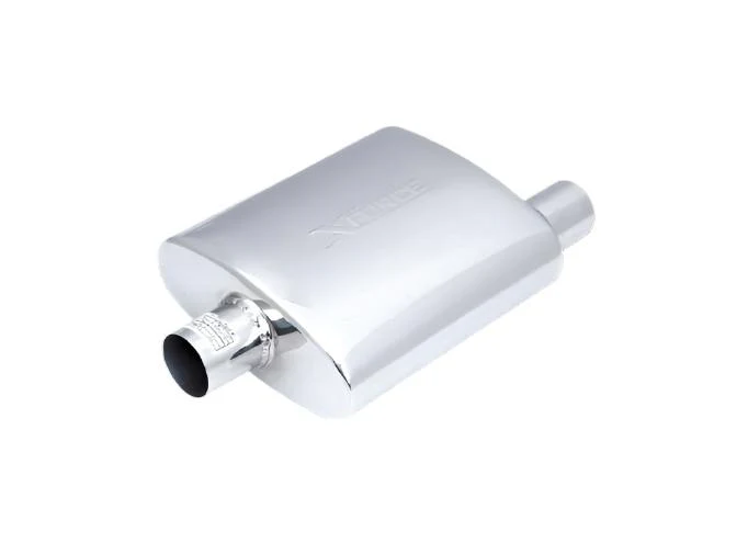 XForce | 2" Offset-Centre Performance Muffler | 4"x10"x14" 304 Stainless Steel | VX05-1451
