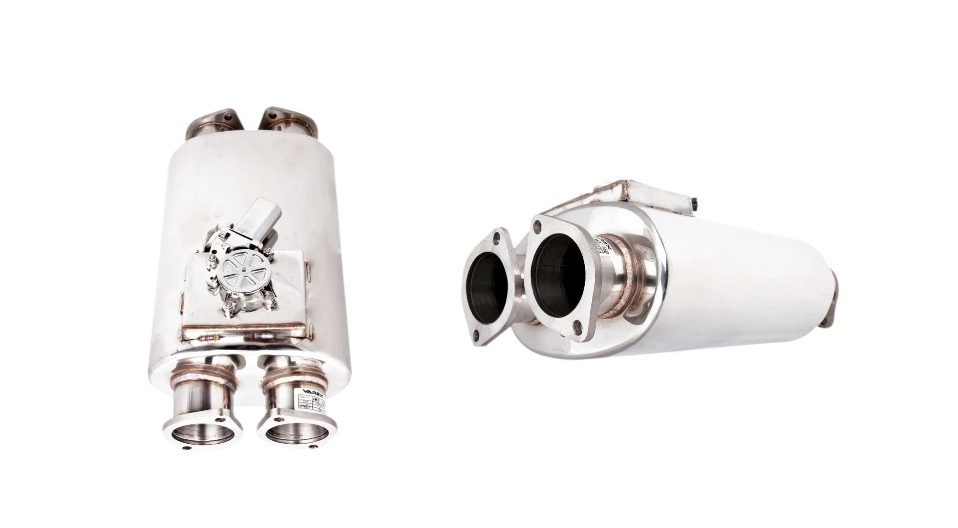XForce | Dual 3" Varex Universal Valved Muffler | 304 Stainless Steel Oval | VMK31-300