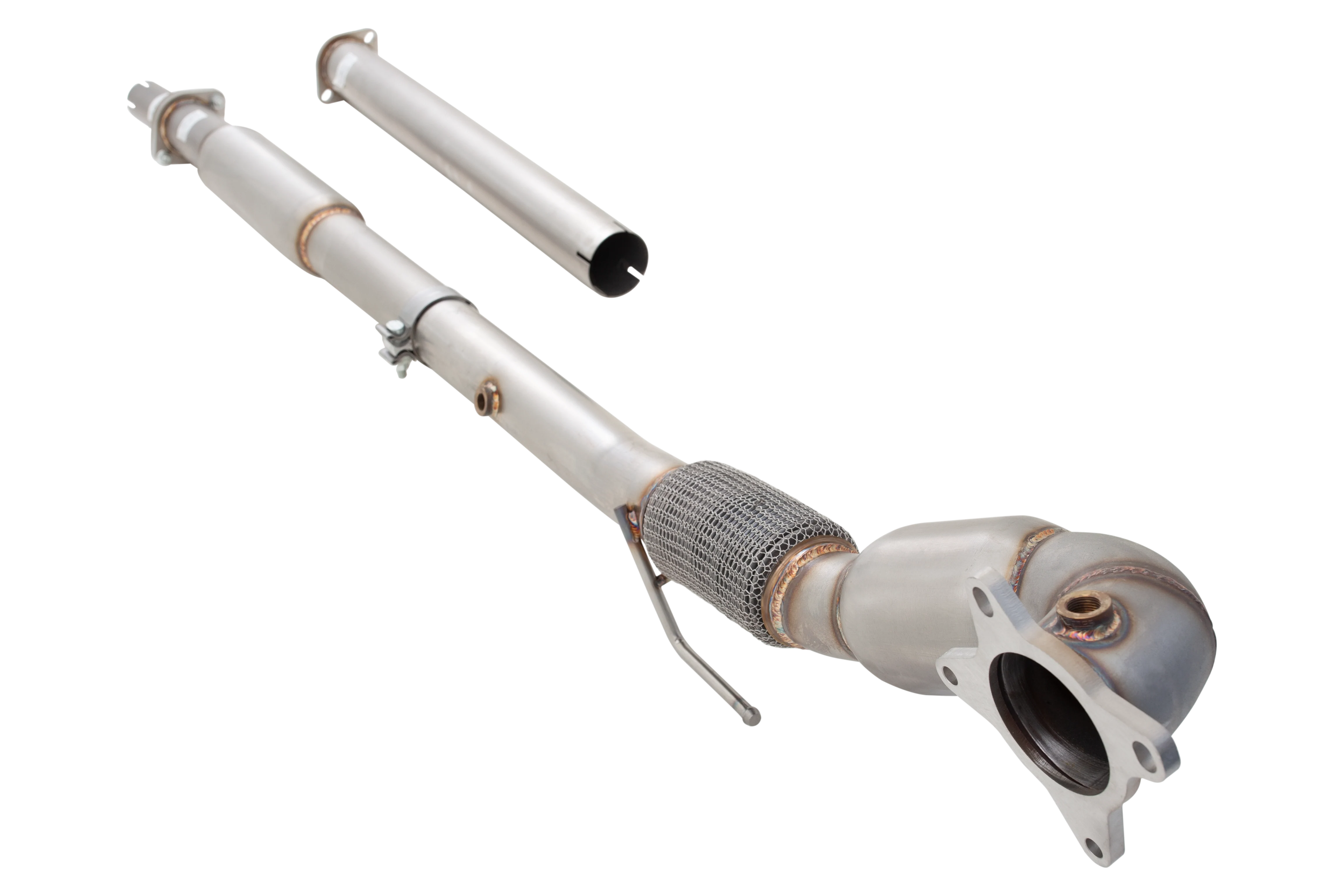 XForce | 3" Stainless Steel Downpipe High Flow Cat | VW Golf GTI MK5 MK6 2.0T 2005–2013 | ES-VW06-KITB