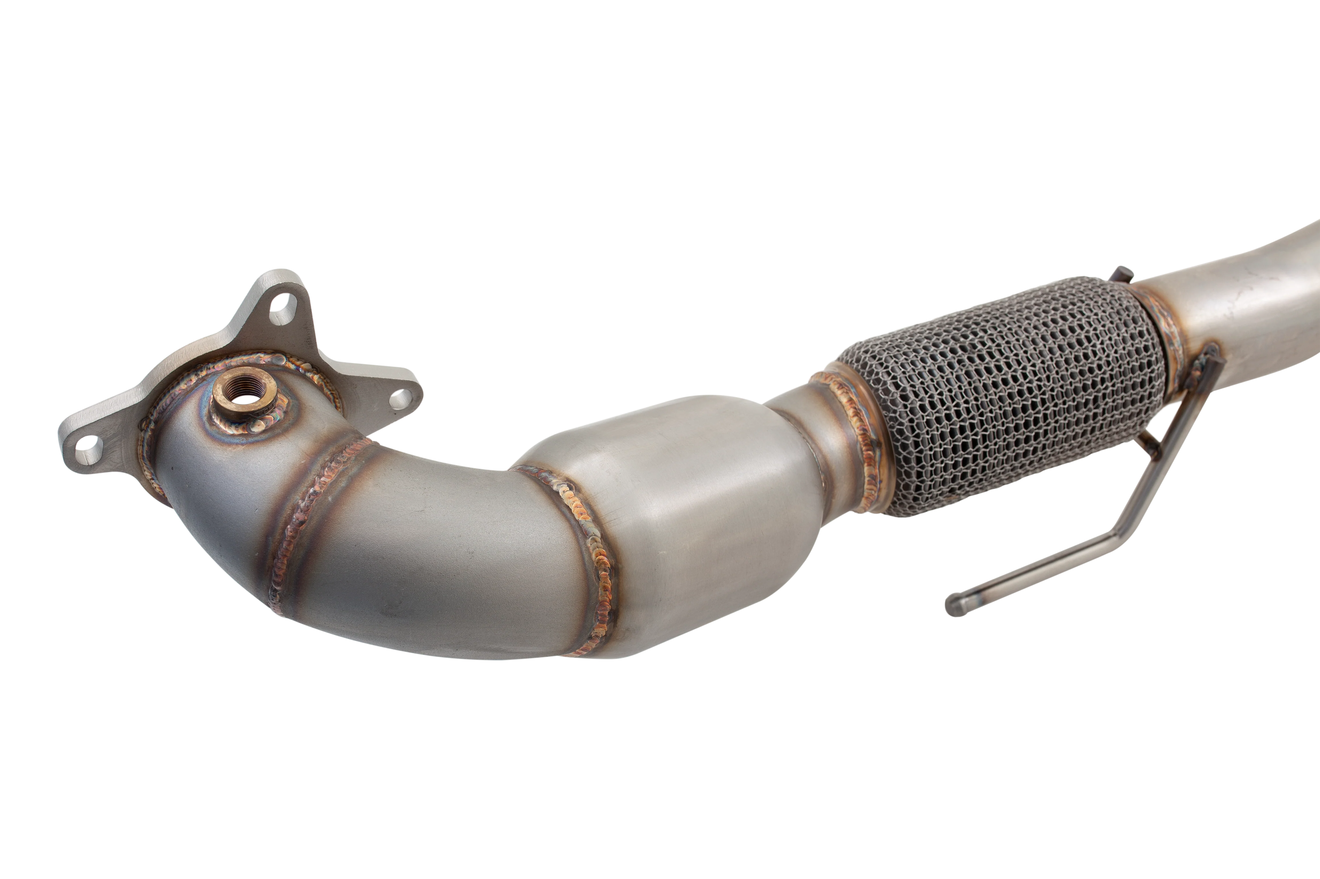 XForce | 3" Stainless Steel Downpipe High Flow Cat | VW Golf GTI MK5 MK6 2.0T 2005–2013 | ES-VW06-KITB - Image 2