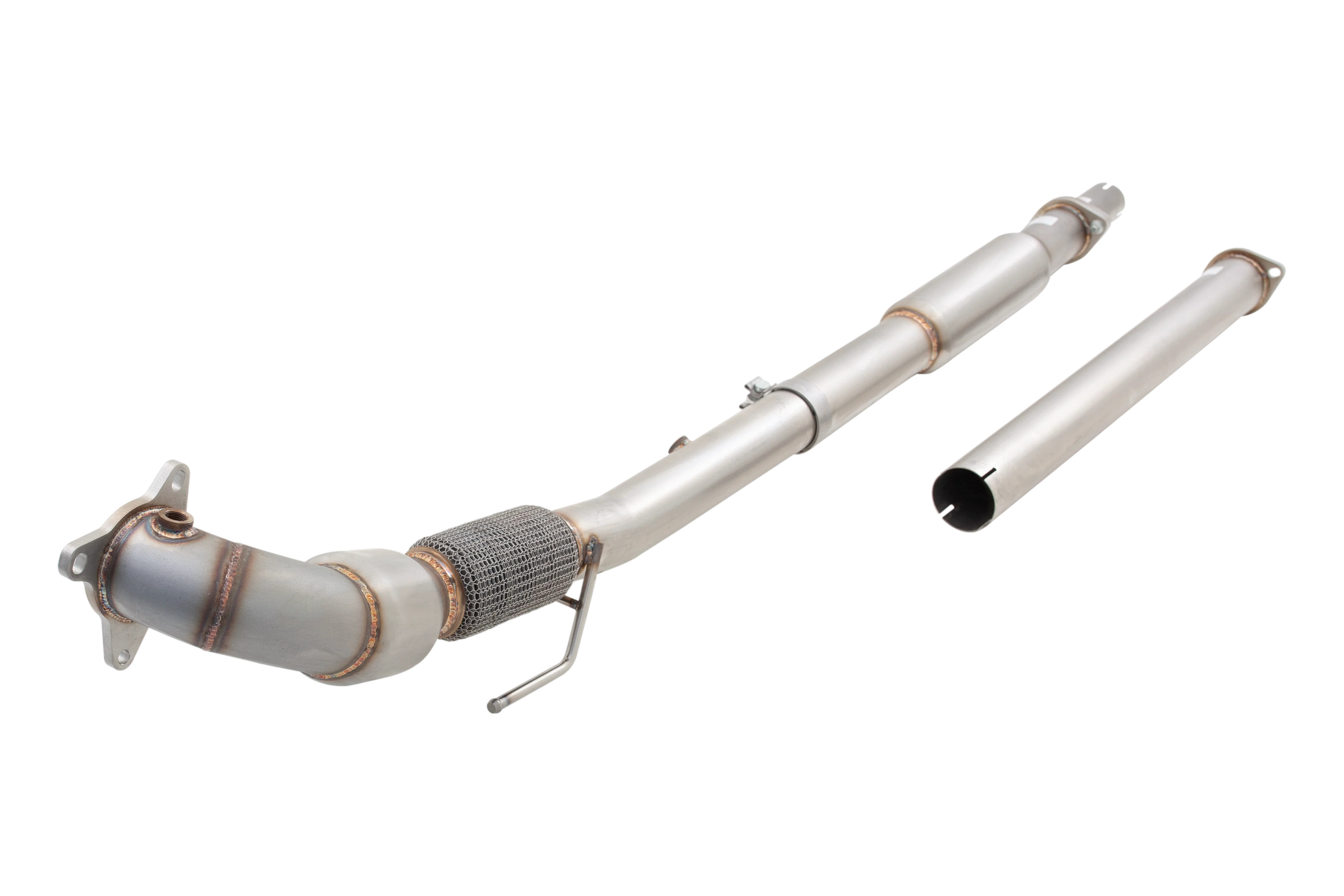 XForce | 3" Stainless Steel Downpipe High Flow Cat | VW Golf GTI MK5 MK6 2.0T 2005–2013 | ES-VW06-KITB - Image 3