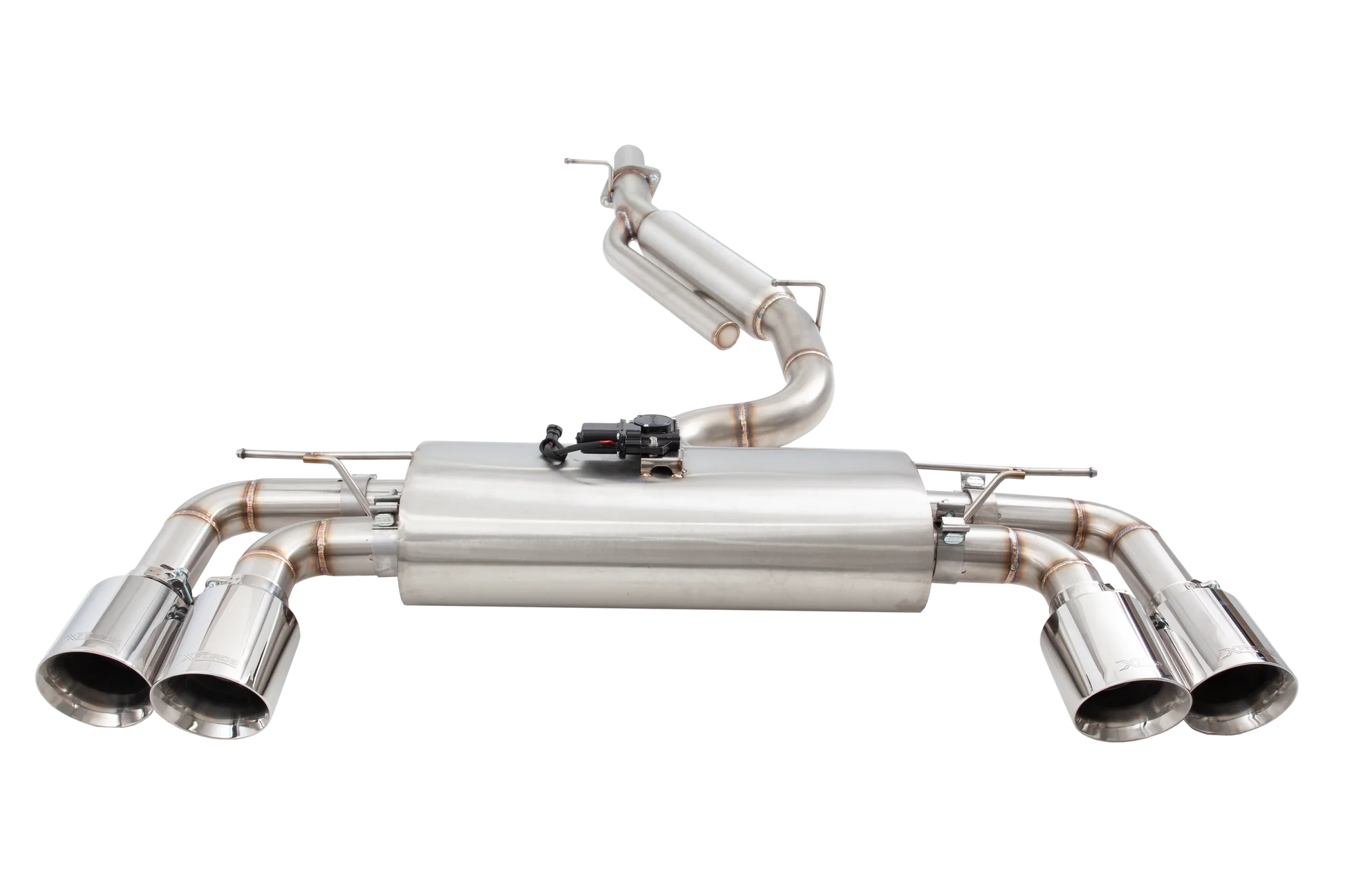 XForce | 3" Varex Valved Cat Back Exhaust Quad 4" Tips | VW Golf MK7 GTI 40 Years / Alltrack 2015–2018 | ESVW09VKCS - Image 2