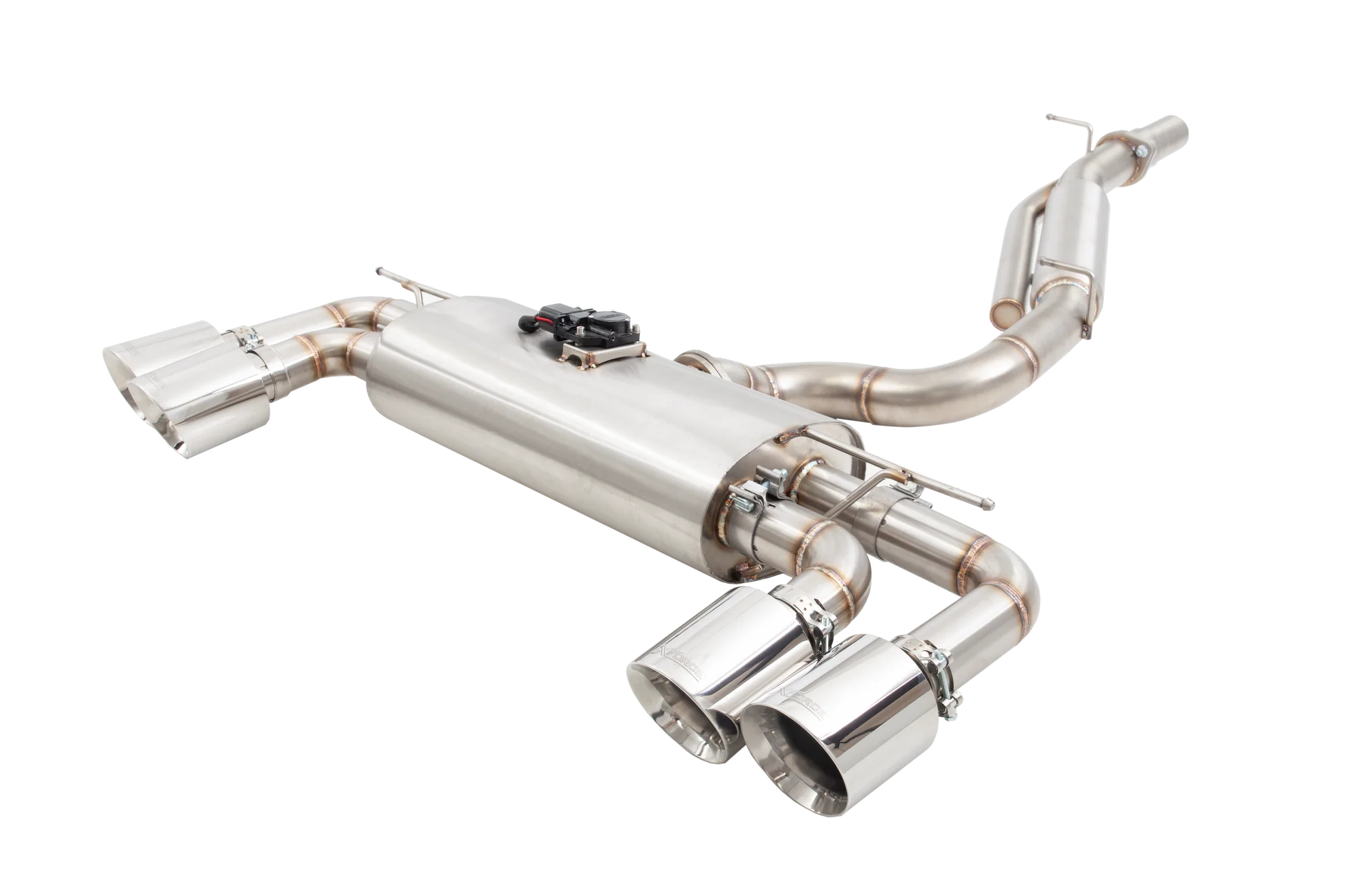 XForce | 3" Varex Valved Cat Back Exhaust Quad 4" Tips | VW Golf MK7 GTI 40 Years / Alltrack 2015–2018 | ESVW09VKCS - Image 4